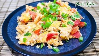 Tomato Egg Stir Fry! Easy Recipe!