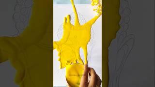 1 Second of Your Time = 1 Like for This Art ️ Spilled Art #shorts #buddha #painting #shortvideo