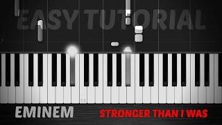 Eminem - Stronger Than I Was - Piano EASY Tutorial