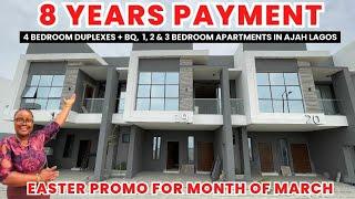 8 YEARS PAYMENT PLAN | OFF-PLAN HOMES IN AJAH LEKKI | 4 BEDROOM DUPLEXES 1, 2 & 3 BEDROOM APARTMENTS