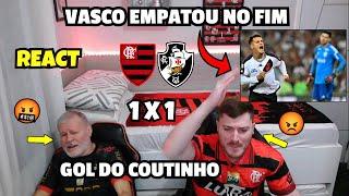REACT FLAMENGO 1 X 1 VASCO MELHORES MOMENTOS - VASCO EMPATOU NO FIM!!