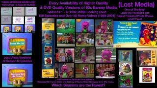 Lost Media: Every Availability of Higher Quality & DVD Quality Versions of 90s Barney Media