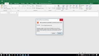 Microsoft Office has identified a potential security concern.