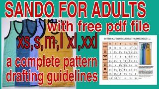 Sando Pattern for adults with a free pdf chart guideline (updated)