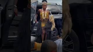 African Princess Getting off the Car.