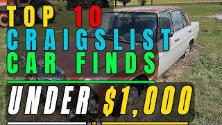 TOP 10 Craigslist Cars For Sale by Owner Under $1000