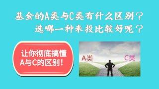 基金的A类与C类有什么区别？选择哪一种来投比较合适？让你彻底搞懂基金的A与C！