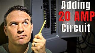 How To Add A New Circuit | 20 Amp Circuit In The Garage