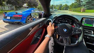 BMW M8 Competition vs Audi R8 POV DRIVE - TERRORIZING TORONTO ROADS!