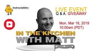Live Stream Event and Giveaway | In the Kitchen with Matt