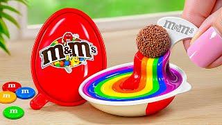 Mini Kinder Joy Cute and Satisfying Mini Cake Recipe Using M&M’s | Mini Chocolate Cake Decorating