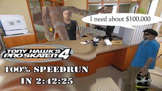 Tony Hawk's Pro Skater 4 100% Speedrun in 2:42:25 (WR 3/3/22)