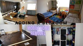 Bedroom Addition|Mobile Home Updates|$500 Mobile Home|Livingroom turned bedroom