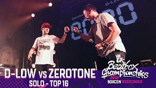 D -Low vs Zerotone | Solo Top 16 | 2018 UK Beatbox Championships