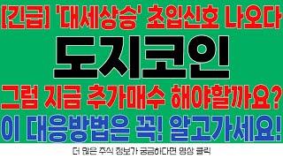 [도지코인] [긴급] '대세상승' 초입신호 나오다!! 그럼 지금 추가매수 해야할까요? 이 대응방법은 꼭! 알고가세요! 이 내용으로 난리나겠네요!!  #코'오타니'