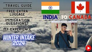 INDIA  TO  CANADA | Whole Journey Vlog | SIN NUMBER at Airport  | Winter Intake ️ |
