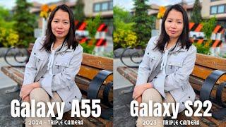 Samsung A55 vs Samsung S22 camera comparison | Midrange vs Flagship!