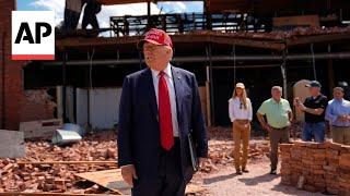 Trump visits Georgia city damaged by Hurricane Helene