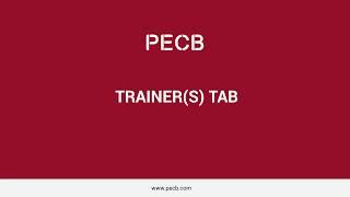 PECB Reseller Dashboard – Trainer(s) Tab Video Manual