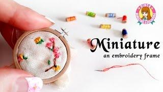 미니어쳐 원형 자수틀 만들기 (색실+바늘) MINIATURE an embroidery frame / 딩가의 회전목마