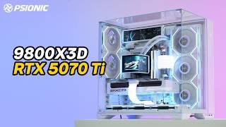 딱! 봐도 인기가 좋을만한 외관!  그리고 성능!  고성능 화이트 감성 게이밍 PC! (RYZEN 7 9800X3D + RTX 5070 Ti)