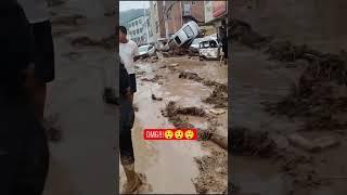  The situation in Zhidan County, #China Shaanxi Province, after an overnight storm and flash floods