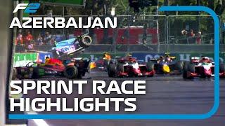 F2 Sprint Race Highlights | 2023 Azerbaijan Grand Prix