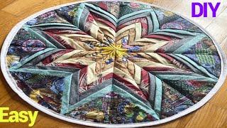 You Will Be Amazed How Easy To Sew A Folded Star Table Topper/New Sewing Technique Tutorial (#30)