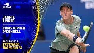 Jannik Sinner vs. Christopher O'Connell Extended Highlights | 2024 US Open Round 3