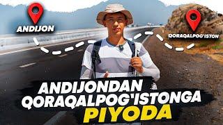 1300 km piyoda! Andijondan Qoraqalpog‘istonga “peshkom” borayotgan yigit bilan eksklyuziv intervyu