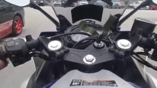 Motovlog: R25 onboard : Test chest mount cam.