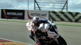 Marco Melandri BMW S 1000 RR Motorland Aragon SBK Track Test Day