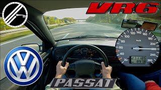 VW Passat B4 Variant 2.8 VR6 | 174 PS | Top Speed Drive German Autobahn No Speed Limit POV