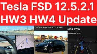 Tesla FSD 12.5.2.1 HW3 HW4 Update, Wide Release