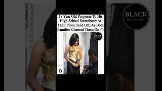 18 Year Old Proposes to High School Sweetheart at Prom Both Families Cheer #shorts