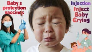 12 Month baby injection video || Baby injection Crying Solution || Crying Shots vlog.