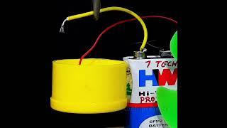 simple water controlled dc motor fan project / hw battery motor #dcmotor