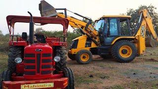 JCB 3dx Xpert Loading Mud Trolley | Mahindra 275 Di Tractor Stuck in Mud | Jcb Video #jcb #tractor