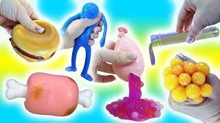 What's InsideSquishy Toys! Big Slime Show! Homemade Stress Ball Mesh Ball