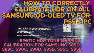 All SAMSUNG QD-OLED Best HDR SETTINGS FOR PS5 & PC