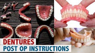 Dentures Post Op Instructions