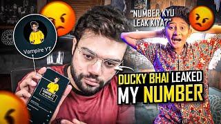 Ducky Bhai Leaked my Number!| I Got Angry!| Pubgm | Vampire YT