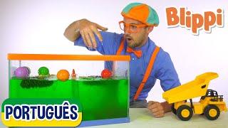 Blippi Português Afunda ou Flutua | Vídeos de ciência para crianças | Vídeos Educativos