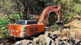 Risky Mountain Road Construction with Heavy Excavator | Excavator Planet