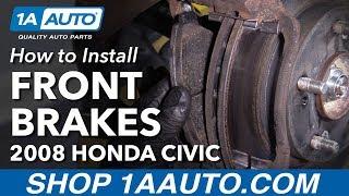 How to Replace Front Brake Pads Rotor 06-10 Honda Civic