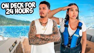 LIVING ON A YACHT FOR 24 HOURS *FUN AF*