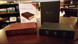 Crossway ESV Heirloom Study Bible in Goatskin VS. ESV Study Bible in Cowhide - Comparison Review WOW