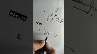 How to sign the letter F?️#signature #handwriting