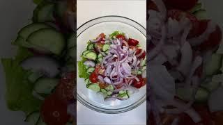 Овощной салат с очень вкусной заправкой