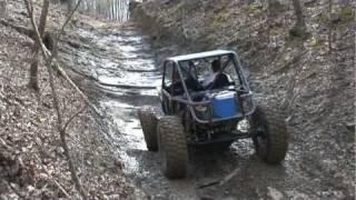 Tim Cameron in the Jims Garage JK buggy climbing Tub Rock